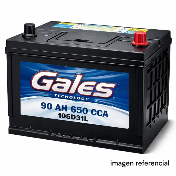 BATERÍA GALES 90AH 650CCA POSITIVO LADO DERECHO (- +)